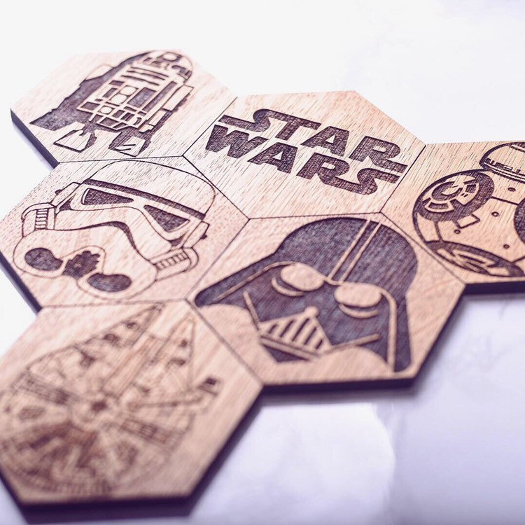 Star Coasters Etsy - star wars inspired hexagonal coasters set of 6